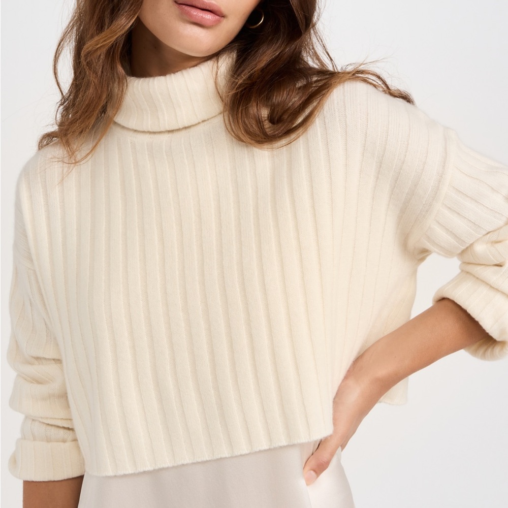 Sablyn cropped white Sweater